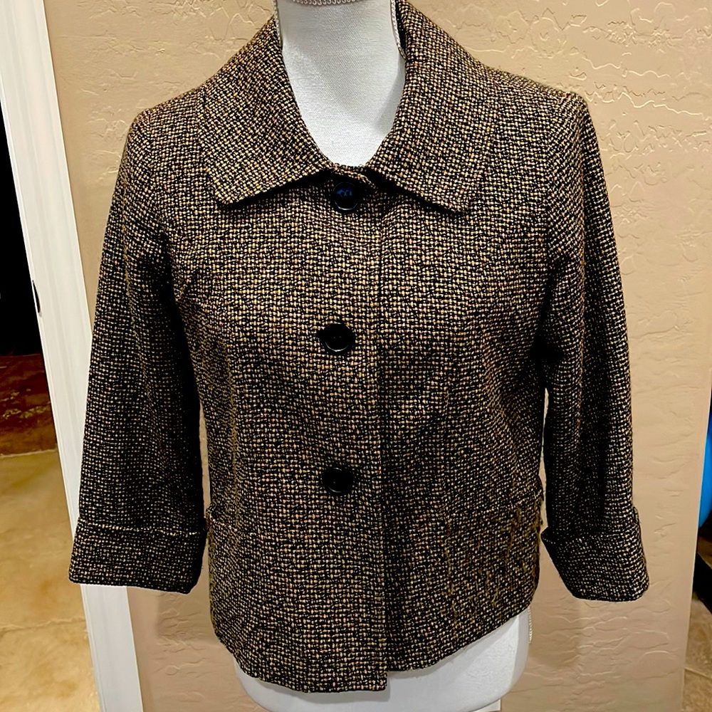 Harve Bernard gold-black tweed jacket! - Picture 1 of 6